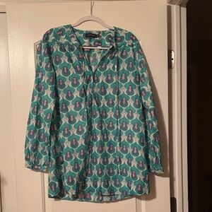 Stylish Teal and Purple Antik Batik coverup